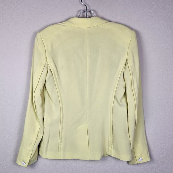 Rag & Bone Tuxedo Blazer Jacket Womens 2 XS Crepe Yellow Formal Career Coastal - Picture 2 of 16